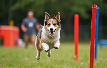 Chien lors d'une séance d'agility découverte à Paris